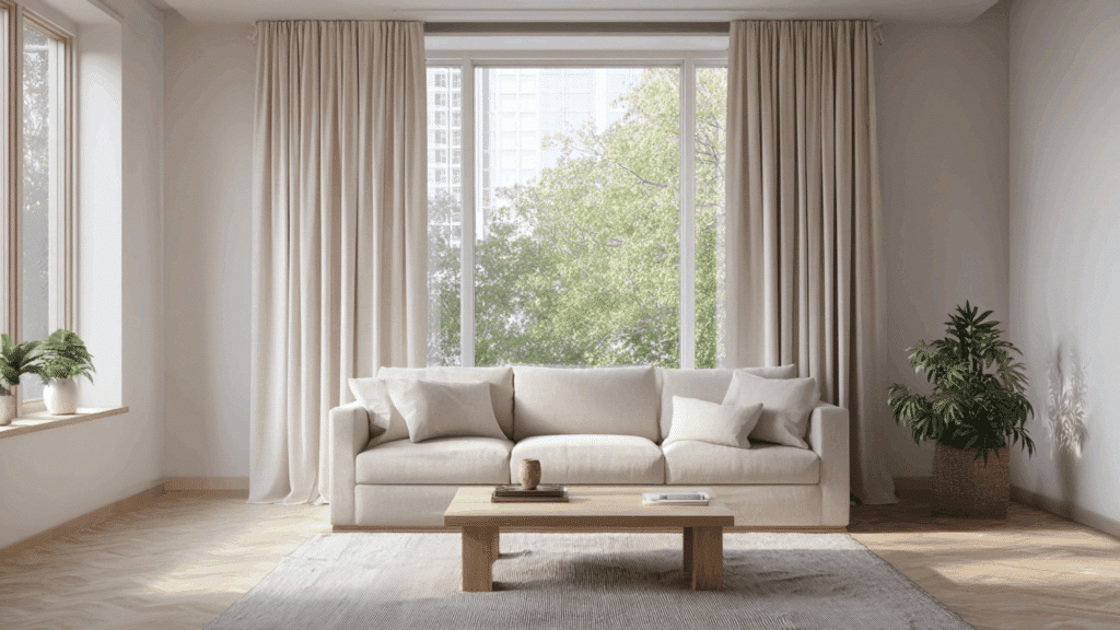 how high to hang curtains