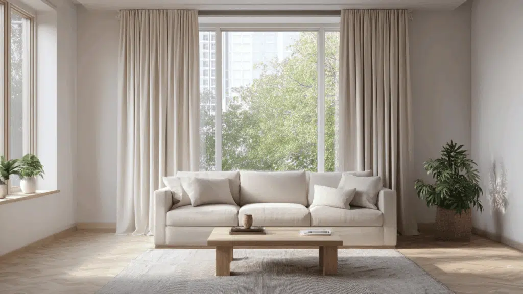 how high to hang curtains