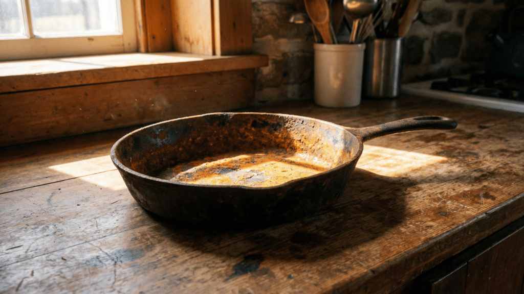 how to remove rust from cast iron