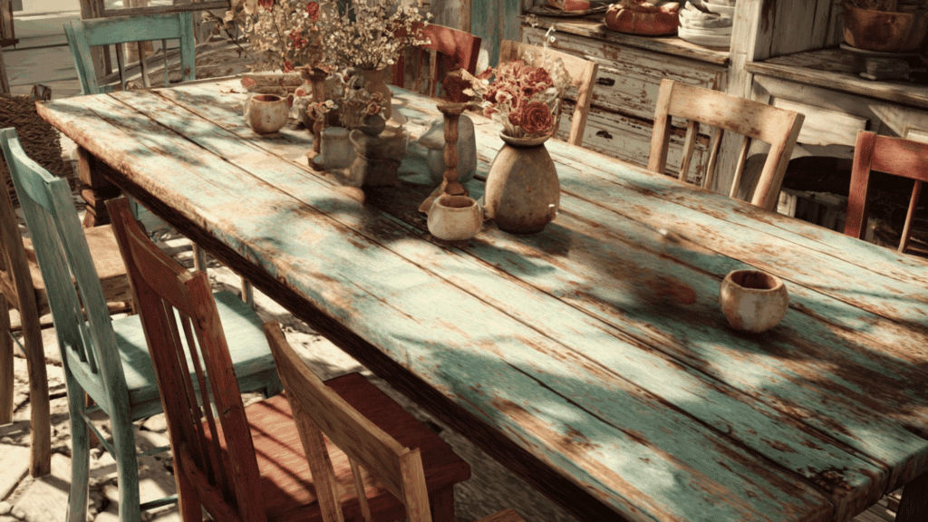 include a rustic farmhouse table