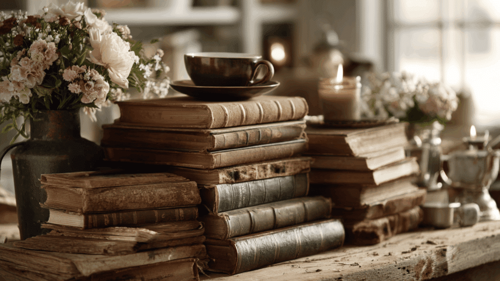 include vintage books and magazines