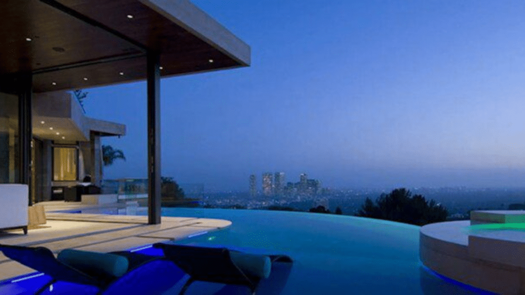 indoor pool and locker rooms