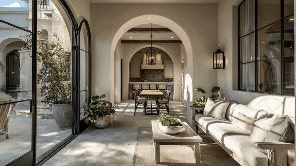 indoor–outdoor living layout