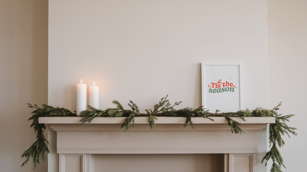 keep mantel decor light