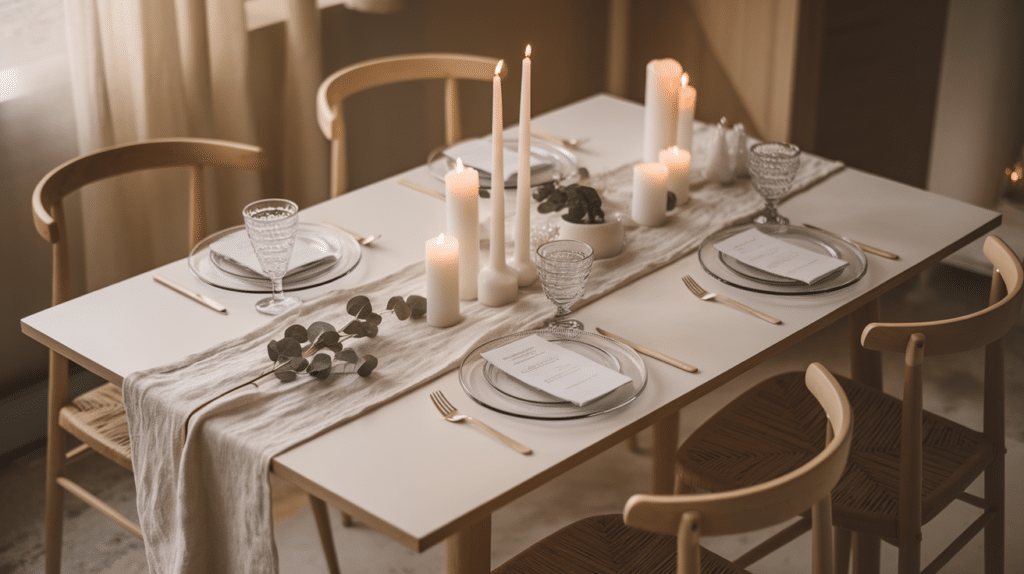 keep table decor simple