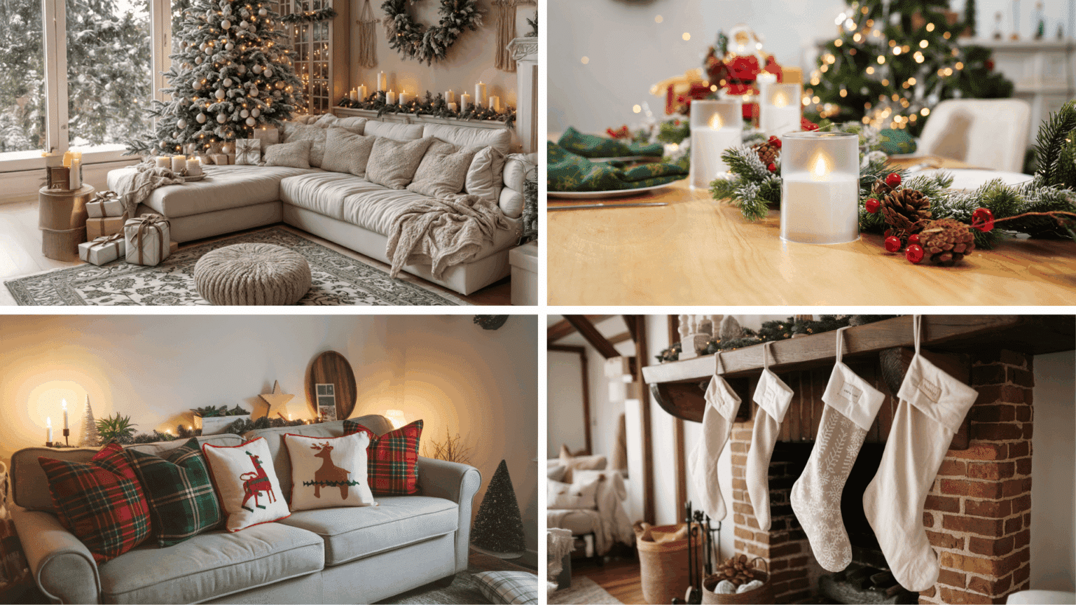 33 Budget-Friendly Cozy Christmas Living Room Decorations - Opple House