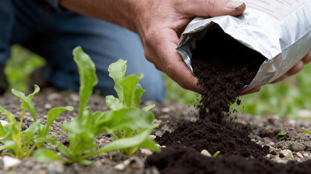 mix coffee grounds into compost