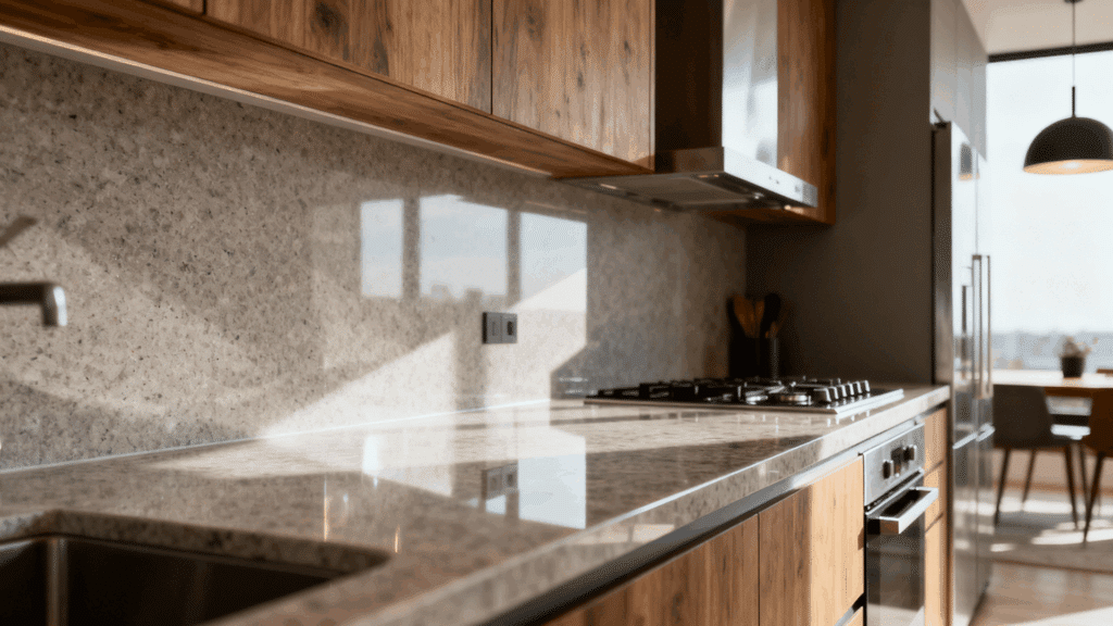 mixed textures matte polished honed finishes