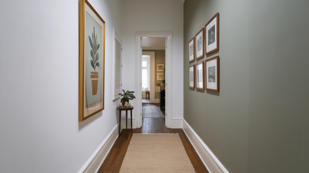 narrow dark hallway ideas