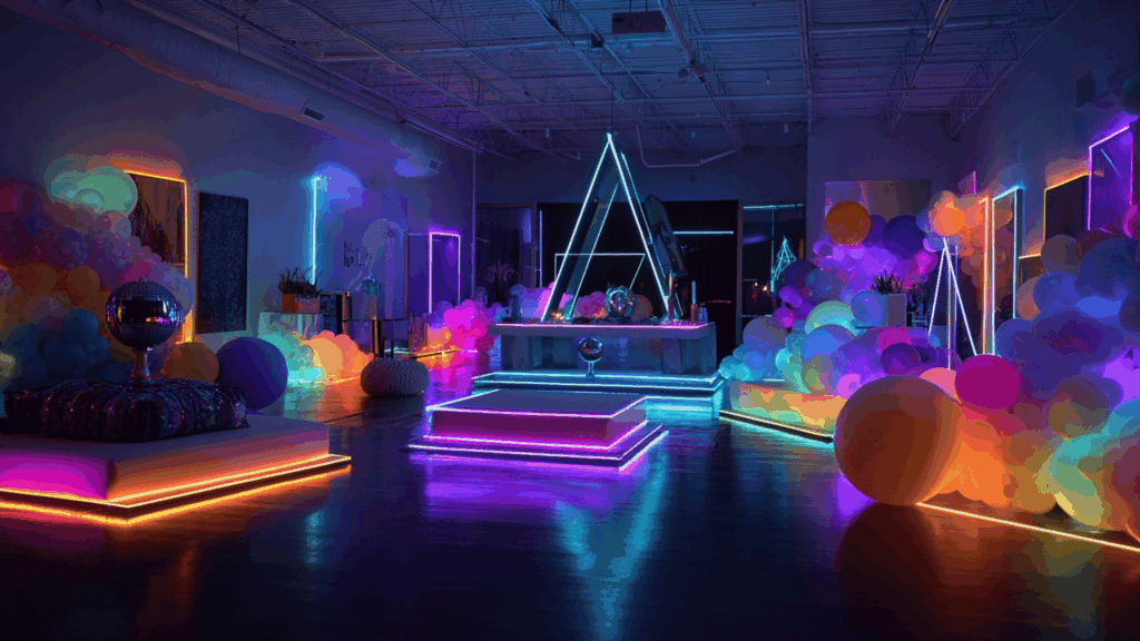 organize a glow in the dark dance party