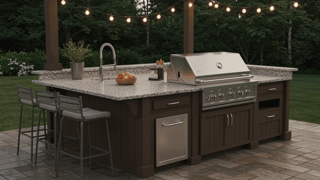 outdoor kitchen island