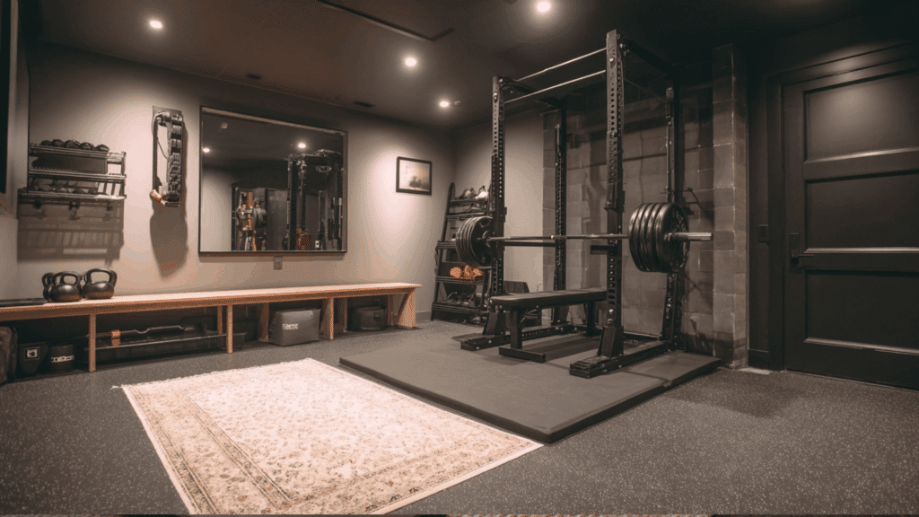powerlifting basement gym setup