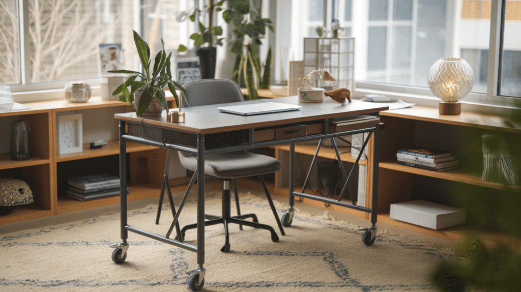 rolling desk with wheels