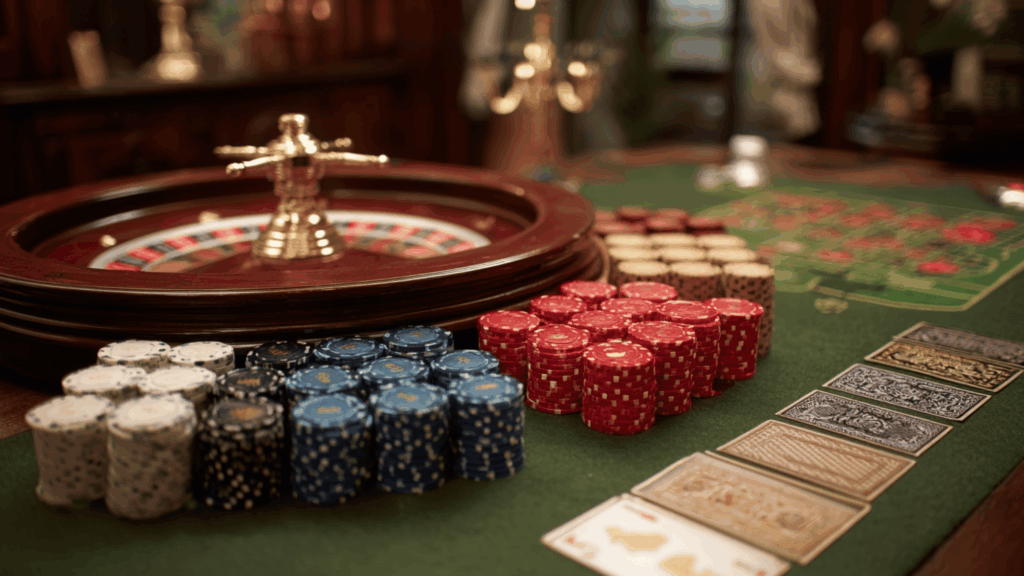set up a mini casino or game table corner