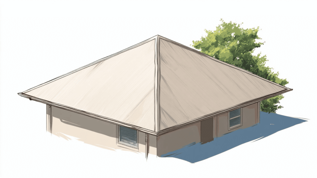 simple hip roof