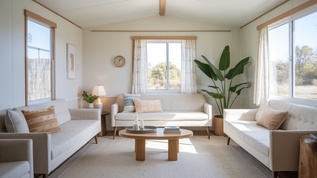 single wide small mobile home living room ideas