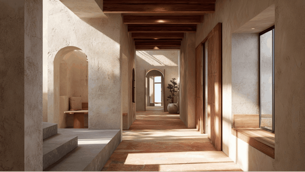 split wing private and social layout