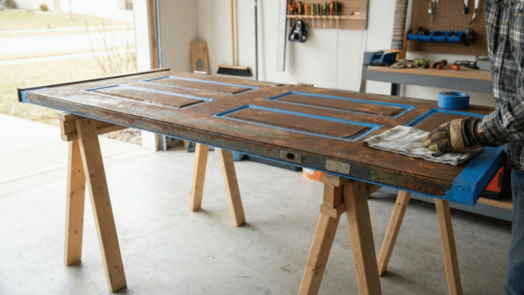 tape around the door