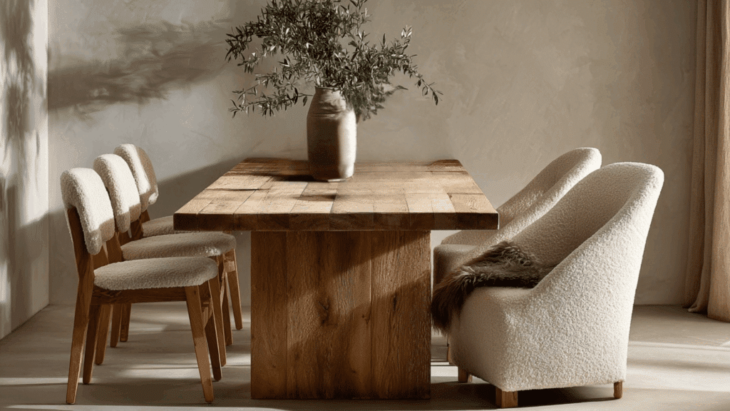 upholstered and wooden mix