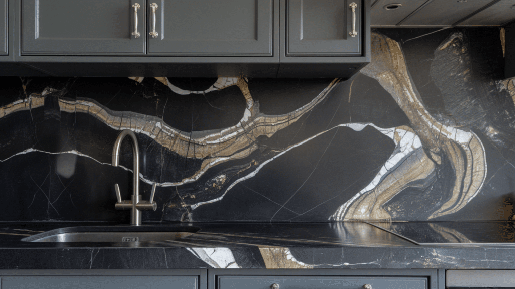 use large tiles or slabs