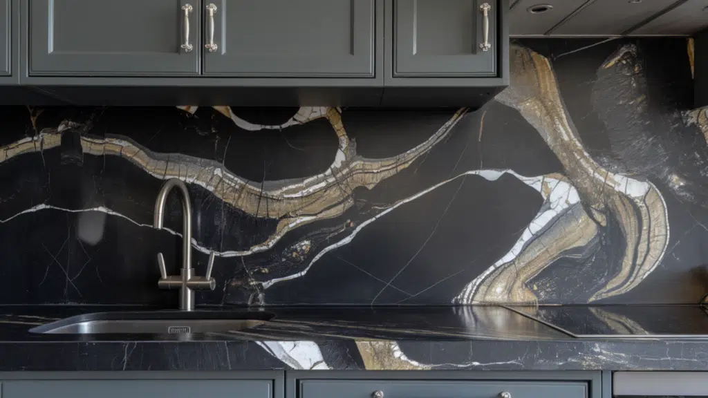 use large tiles or slabs