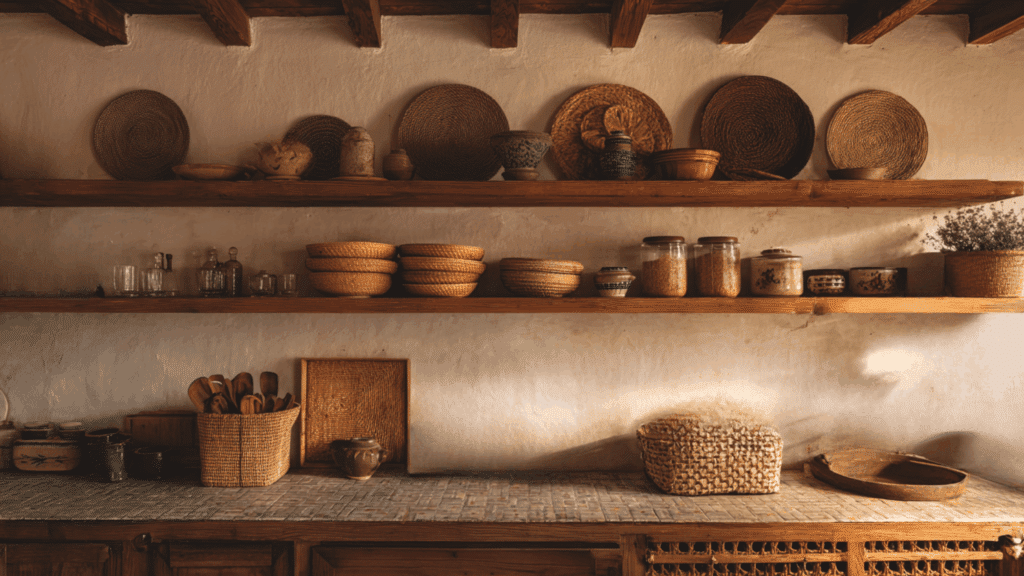 use open kitchen shelving