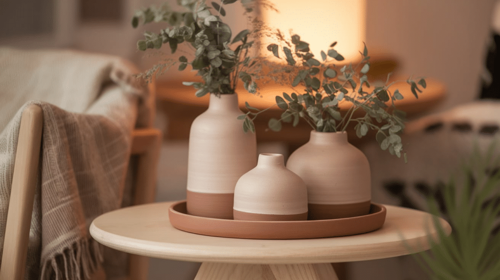 use simple ceramic vases