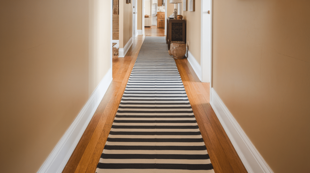 use stripes or lines to stretch the space