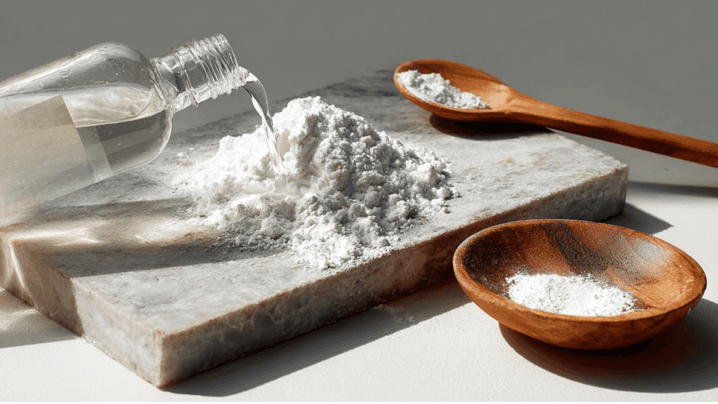 vinegar and cornstarch paste