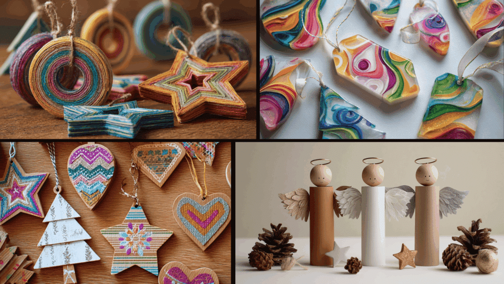 whimsical kids friendly and upcycled diy ornaments