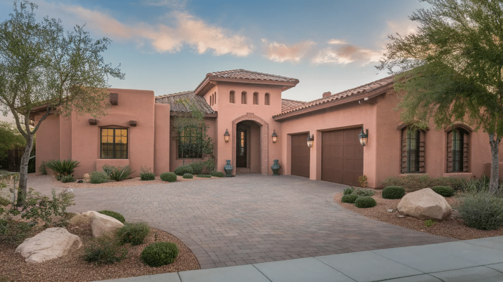 10. Terracotta or Clay House with Brown Roof