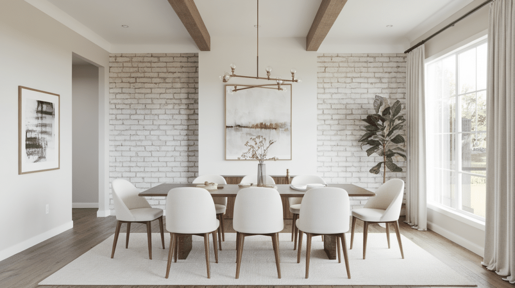 13. Brick or Brick Style Accent Wall