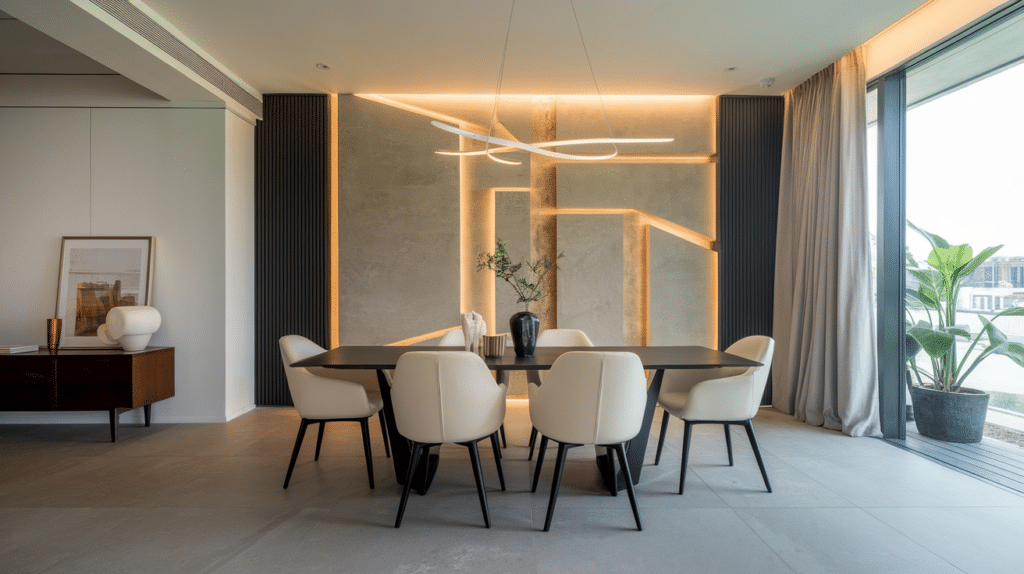 21. Accent Wall with Built In Lighting