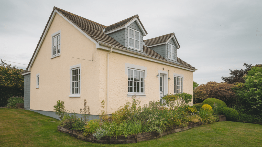 23. Light Yellow and White with Gray