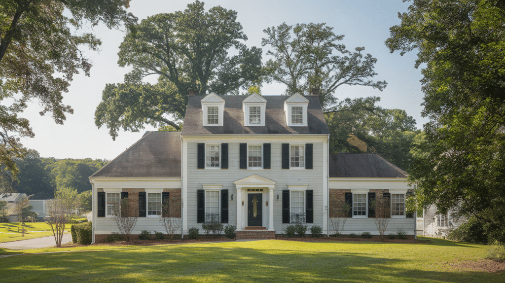 3. Light Gray, White Trim with Black Shutters