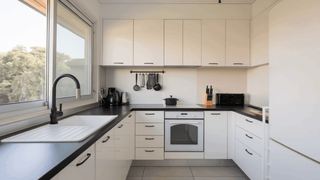 6. Matte Black Fixtures for Subtle Contrast