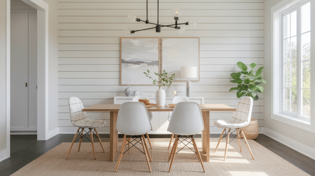 7. Shiplap Accent Wall