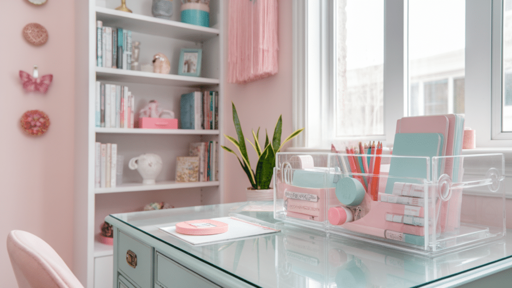 acrylic storage bins