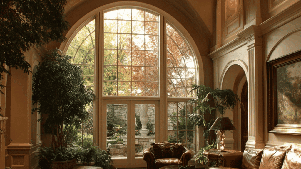 arched top picture windows