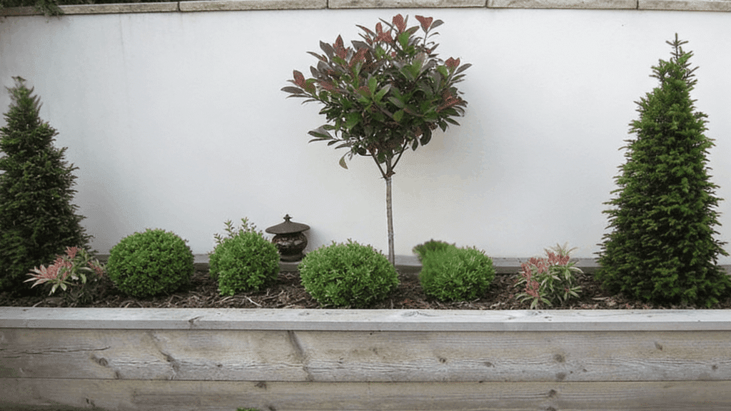 border garden along fences or walls