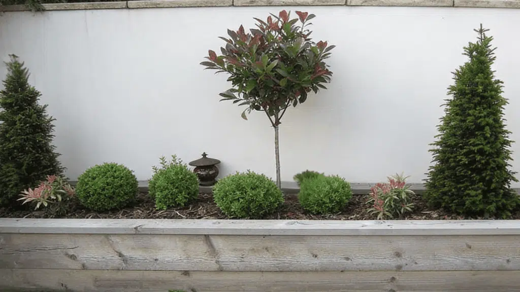 border garden along fences or walls