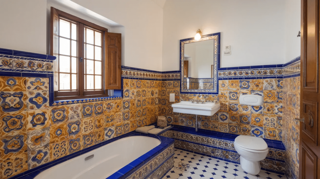 bright patterned tiles for walls or floors