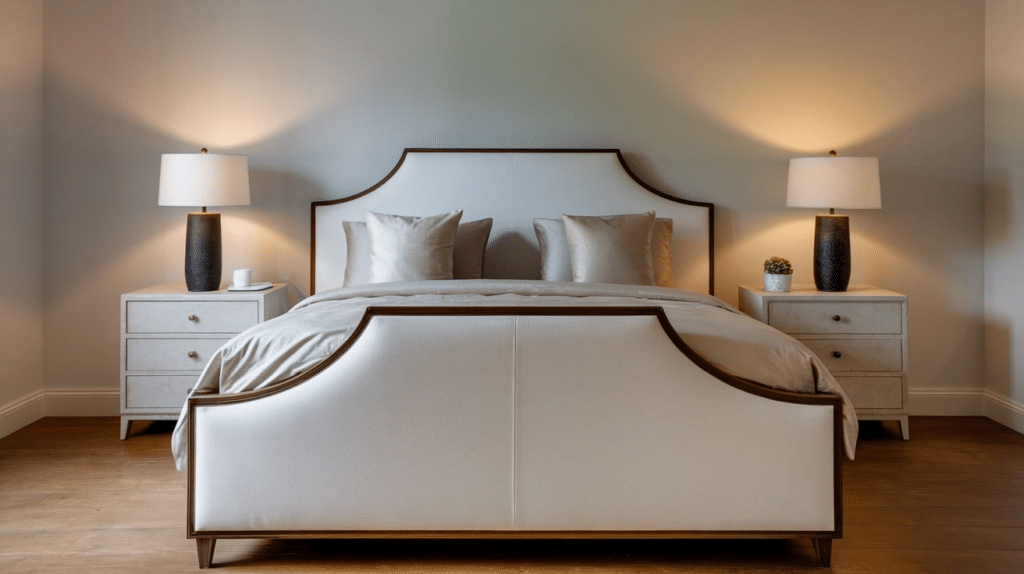 choose a white bed as the main focus