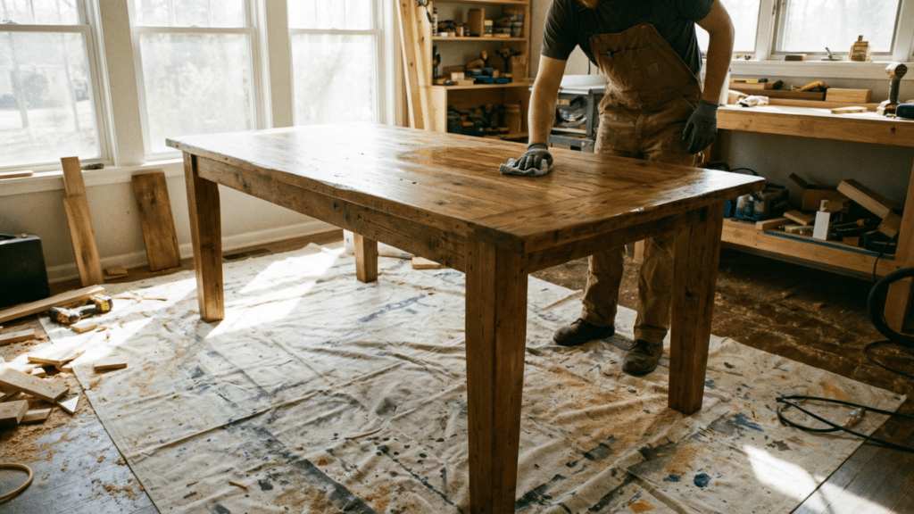 clean and prep the table