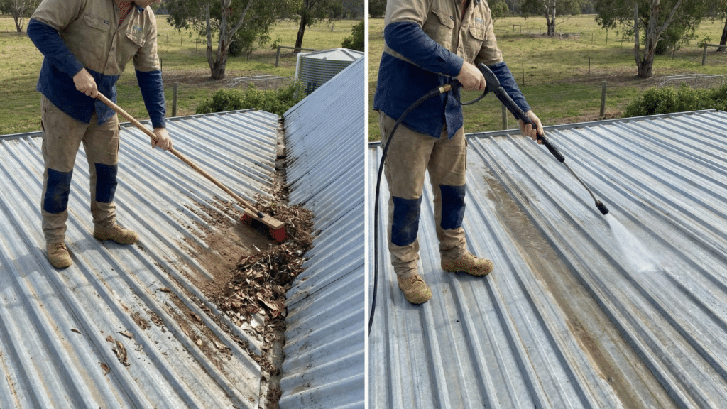 clean off dirt dust and leaves