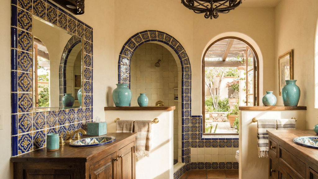 color ideas for a spanish bathroom