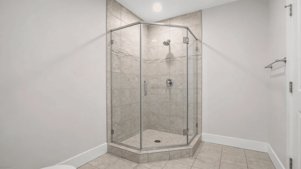 corner shower standard dimensions