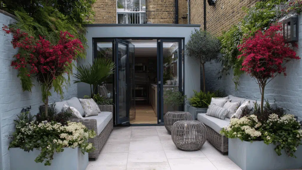 courtyard flower garden layout