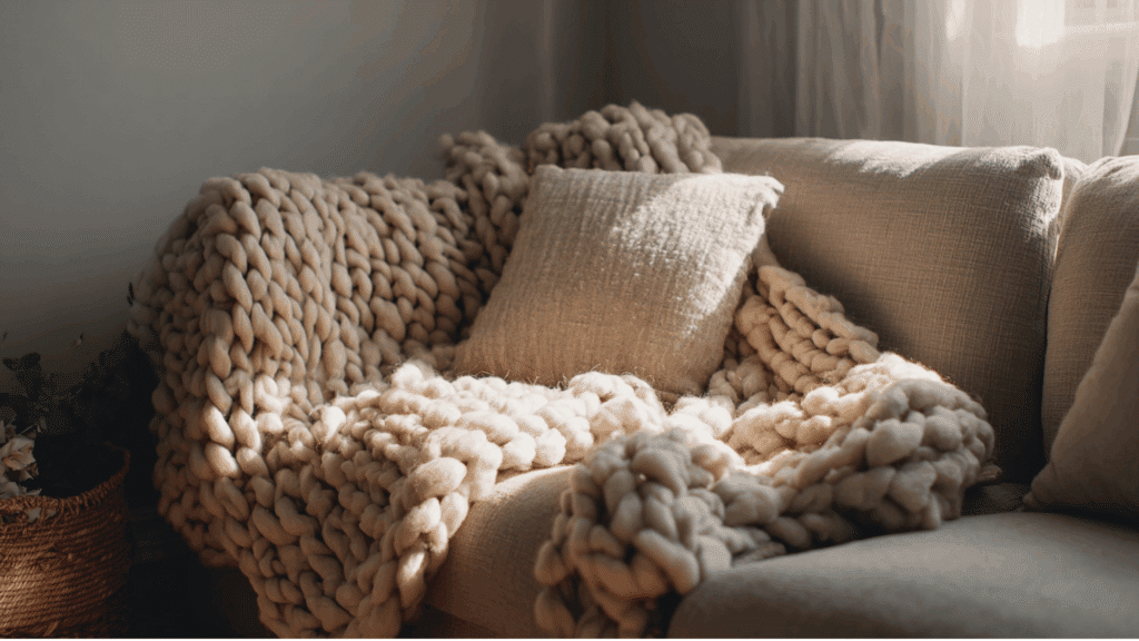 cozy knit throw blanket