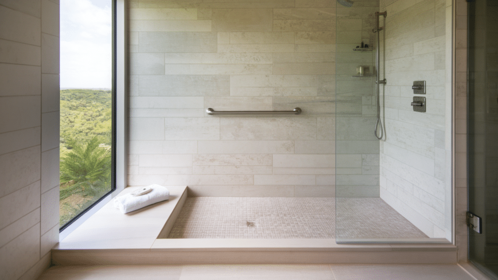 curbless shower design